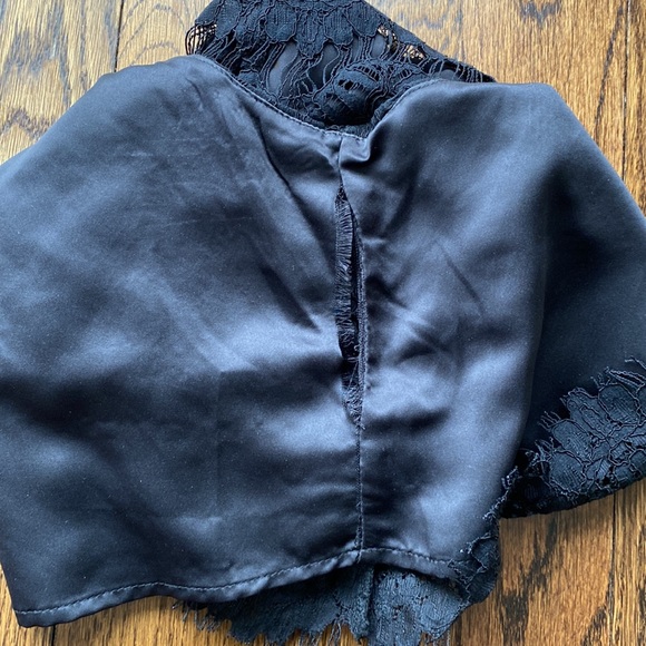 Maison Jules - Lace Crop Top - Black - Small - Picture 4 of 5